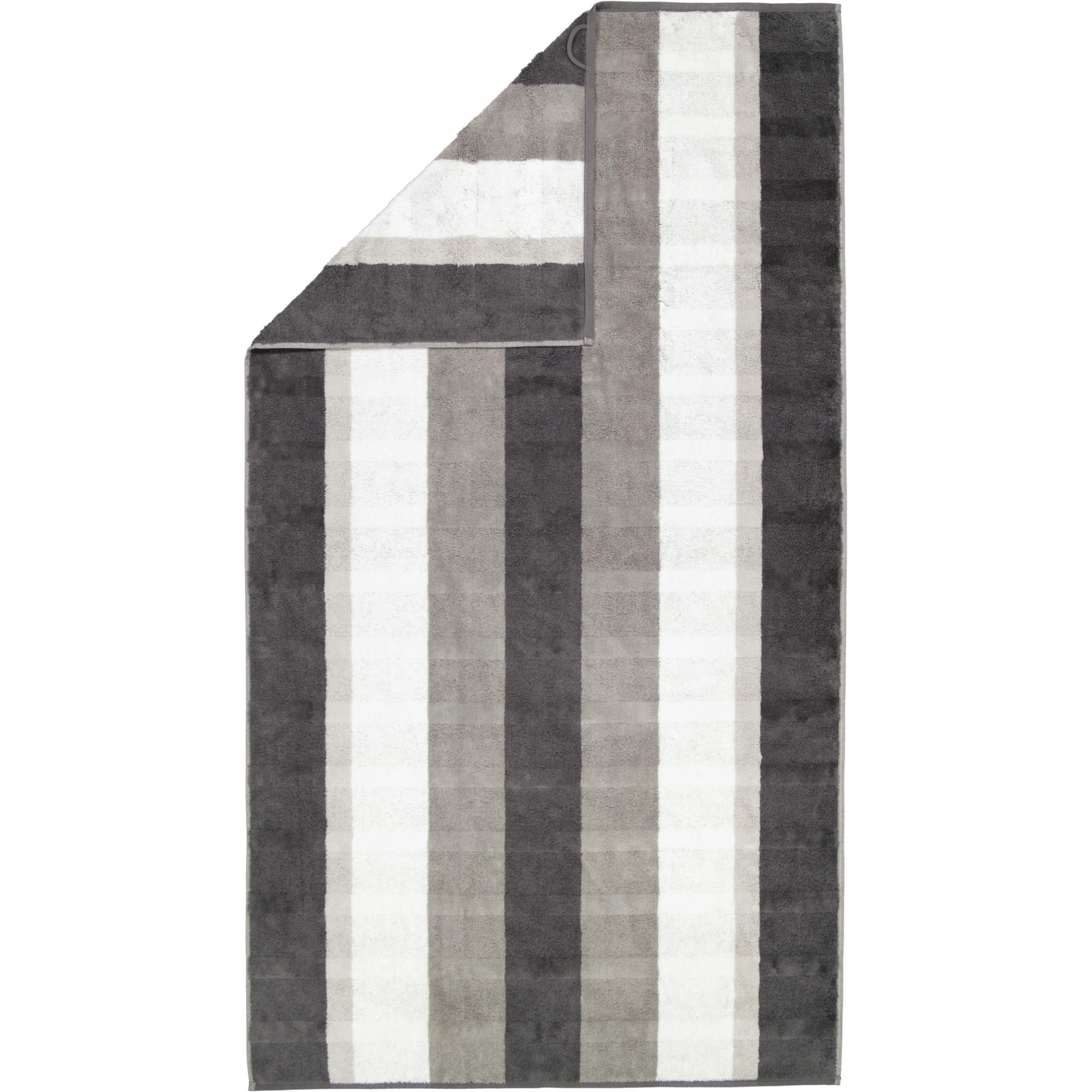 DUSCHTUCH NOBLESSE STRIPE 1087 ANTHRAZIT - 77 - Grau, Textil (80/150cm) - Cawoe