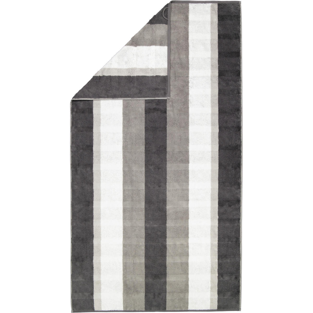 DUSCHTUCH NOBLESSE STRIPE 1087 ANTHRAZIT - 77 - Grau, Textil (80/150cm) - Cawoe