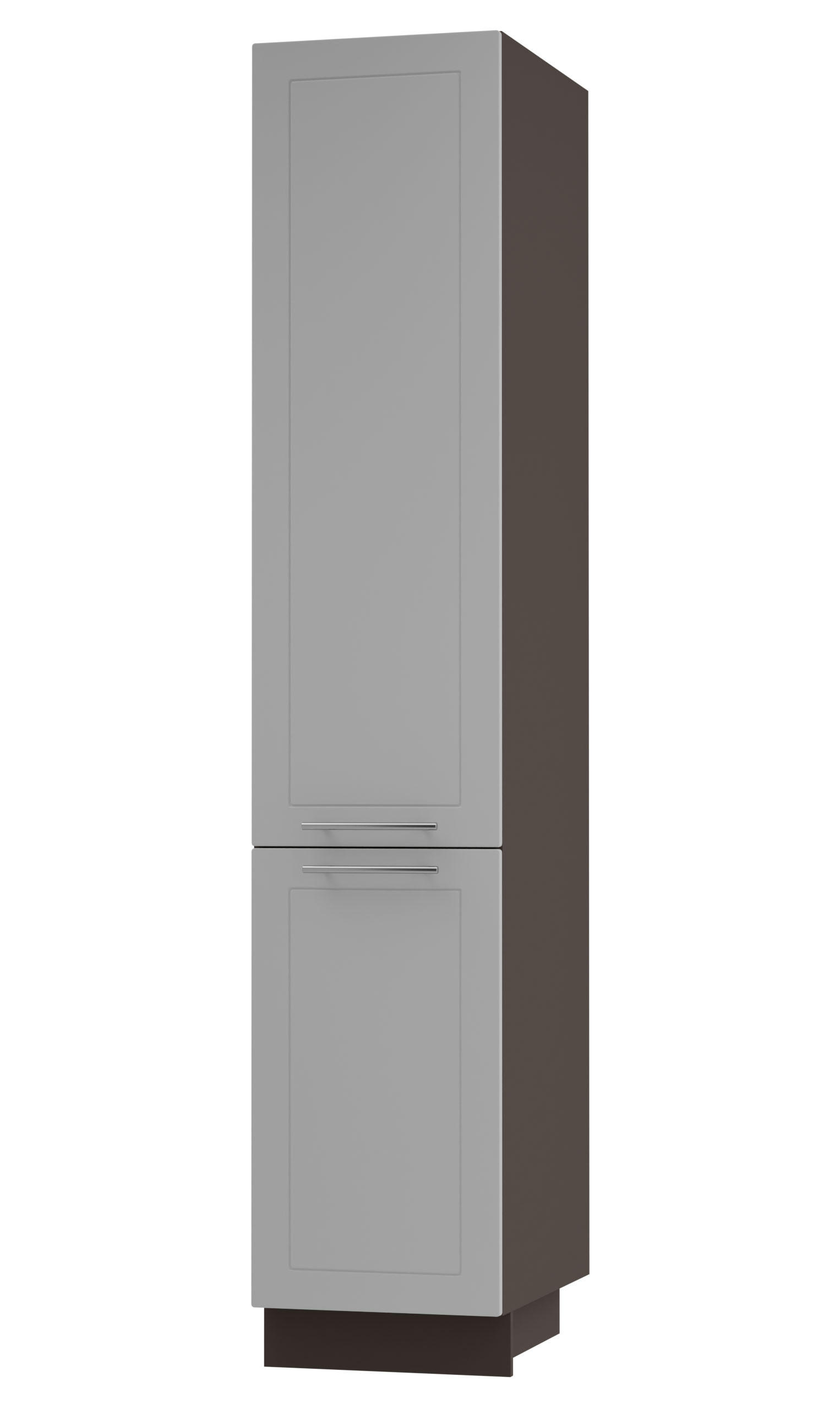 APOTHEKERSCHRANK Kvantum 2D14K/40/kargo Dust Grey Matt / Lava Matt 40 / 59 / 207cm - Dunkelgrau/Grau, Holz/Holzwerkstoff (40/207/59cm) - Feldmann-Wohnen