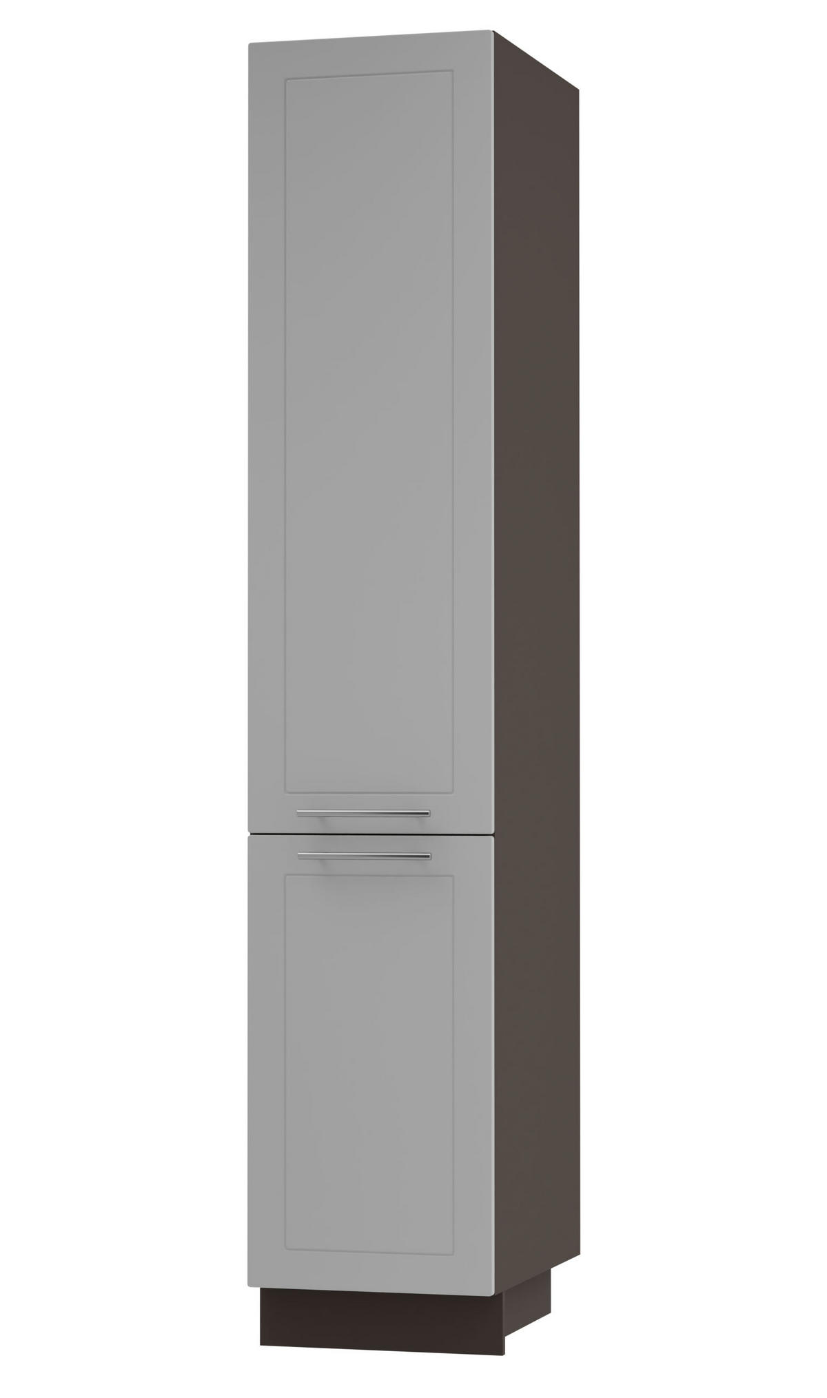 APOTHEKERSCHRANK Kvantum 2D14K/40/kargo Dust Grey Matt / Lava Matt 40 / 59 / 207cm - Dunkelgrau/Grau, Holz/Holzwerkstoff (40/207/59cm) - Feldmann-Wohnen