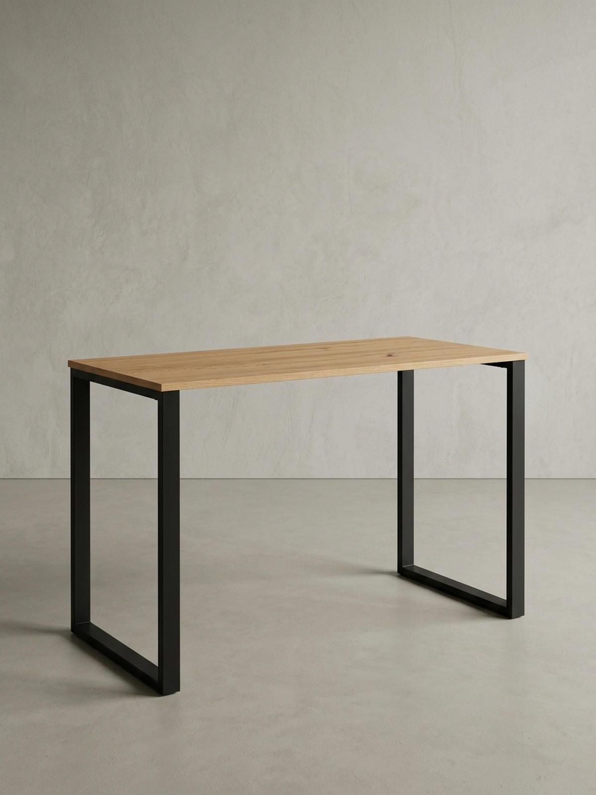SCHREIBTISCH – Eiche, 120x60x76 cm, Metallbeine, robust & vielseitig - Schwarz/Braun, Holz/Metall (60/120/76cm) - KADIMA DESIGN
