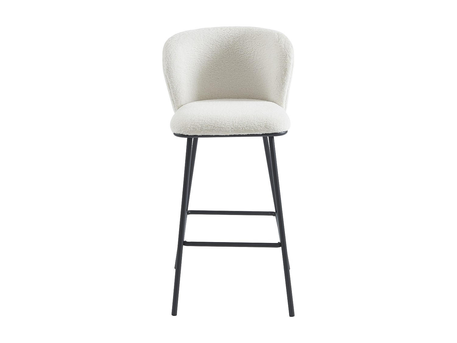 BARHOCKER - 50 cm x 54 cm - stoff - weiß Senorase - Weiß, Textil (50/97/54cm) - Vente-Unique