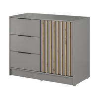 KOMMODE – 105 cm – Nelly – Grau - Grau, Holzwerkstoff (105/86/45cm) - hi-markt