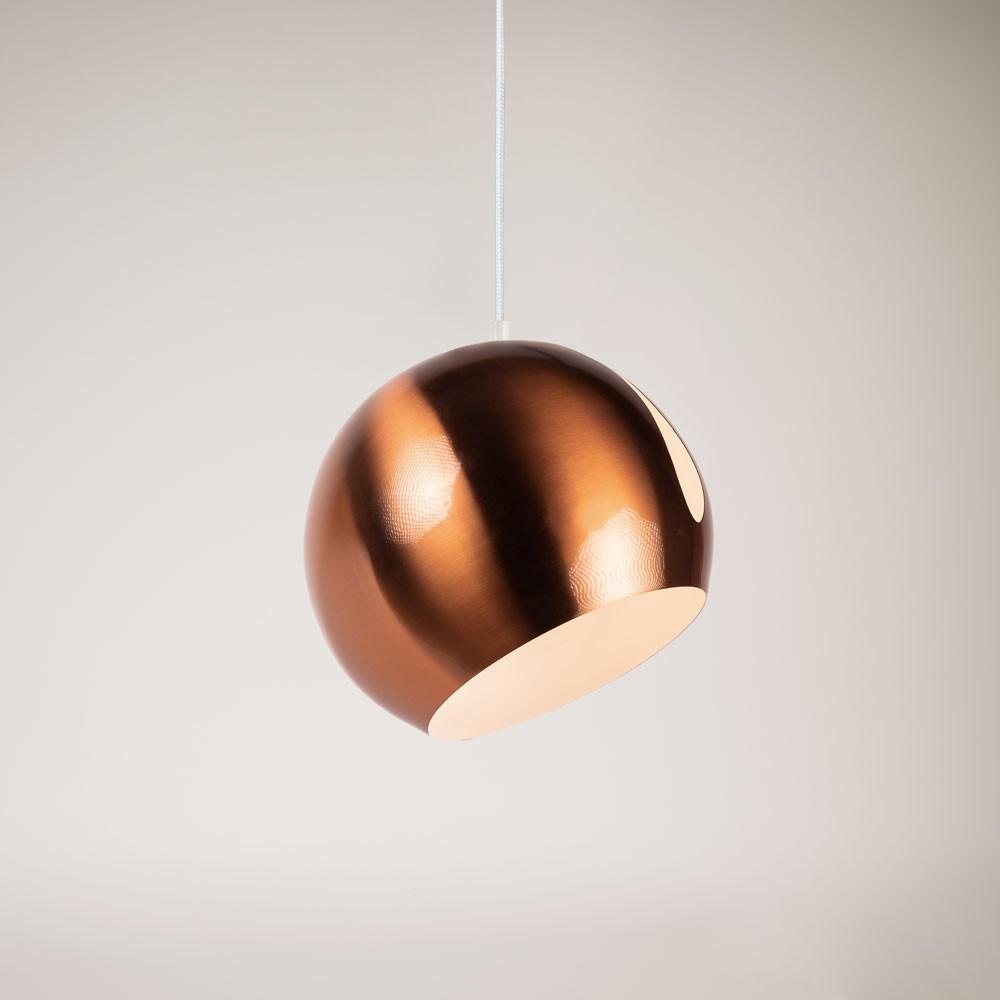 PENDELLEUCHTE Ball Kupfer Ø 30cm - Kupferfarben, Metall (30/30/30cm) - s.luce