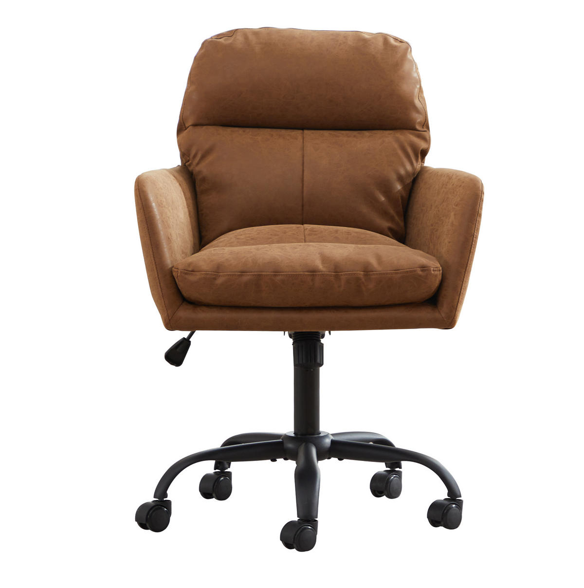 BÜROSTUHL höhenverstellbar PU Braun - Braun, Kunststoff (60.5/102/71.58cm) - Meubliv