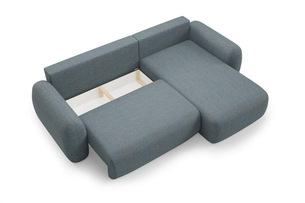 ECKSOFA Gaston Mit Schlaffunktion - Anthrazit, Holzwerkstoff/Textil (304/190cm) - Fun Möbel