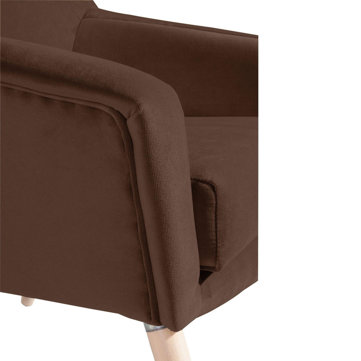 SESSEL Kachka Bezug Samtvelour Buche natur / braun - Buchefarben/Braun, Kunststoff (71/81/67cm) - 58aufmkessel