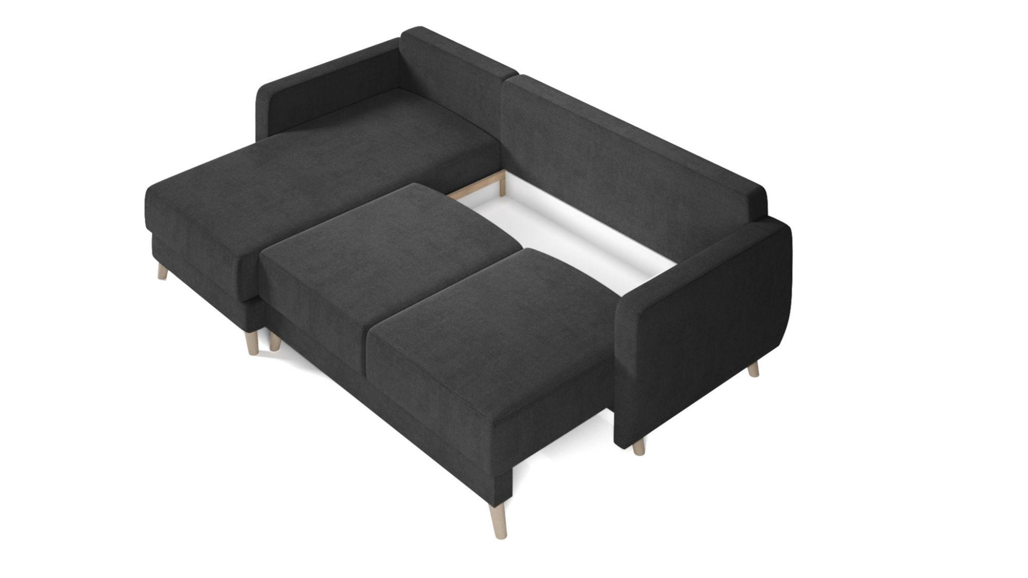 Thumbnail - Fun Möbel Ecksofa, Rot, Textil, Ottomane links, 233x140 cm, Wohnzimmer, Sofas & Couches, Wohnlandschaften, Ecksofas