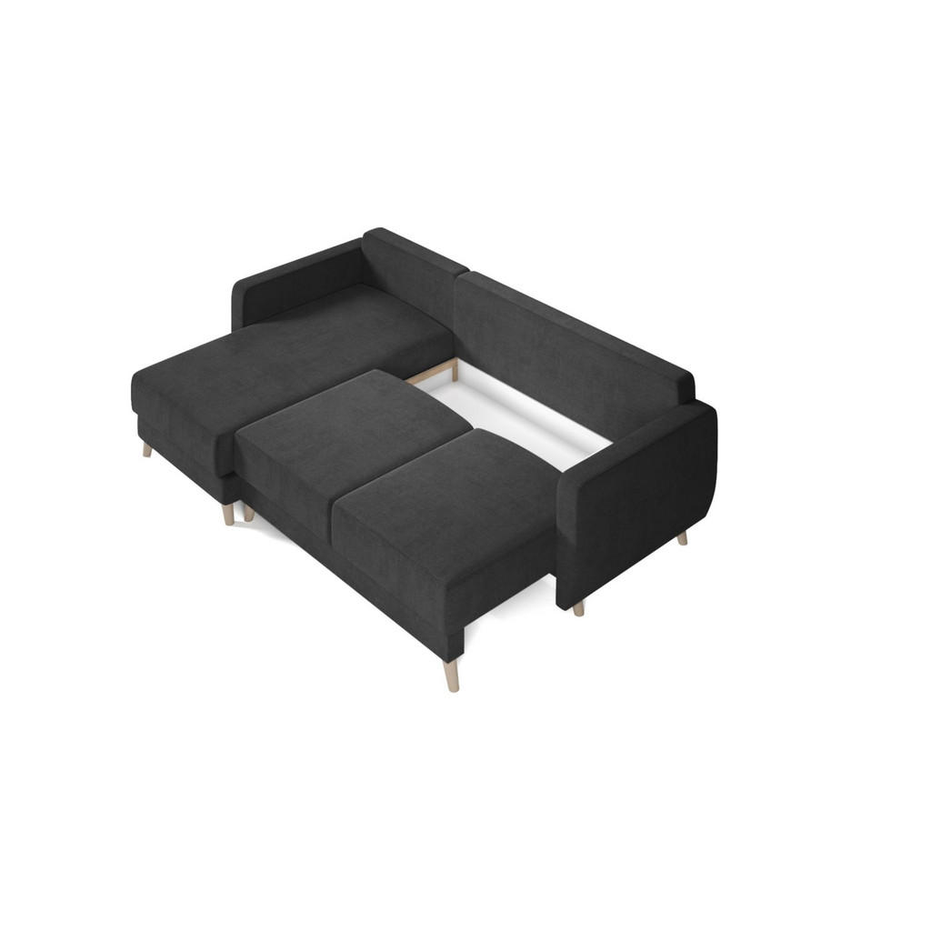 Thumbnail - Fun Möbel Ecksofa, Grau, Textil, Ottomane links, 233x140 cm, Wohnzimmer, Sofas & Couches, Wohnlandschaften, Ecksofas