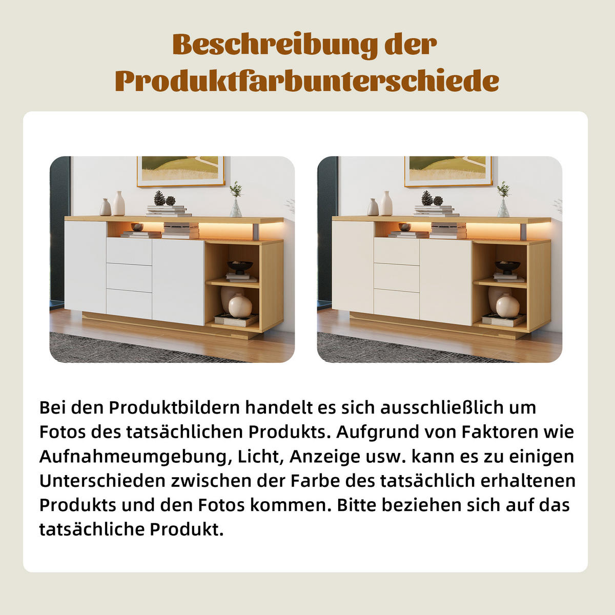SIDEBOARD LED Weiß Holz 2 Türen 3 Schubladen 140cm Multifunktion - Multicolor, Holzwerkstoff (40/70/140cm) - FLIEKS