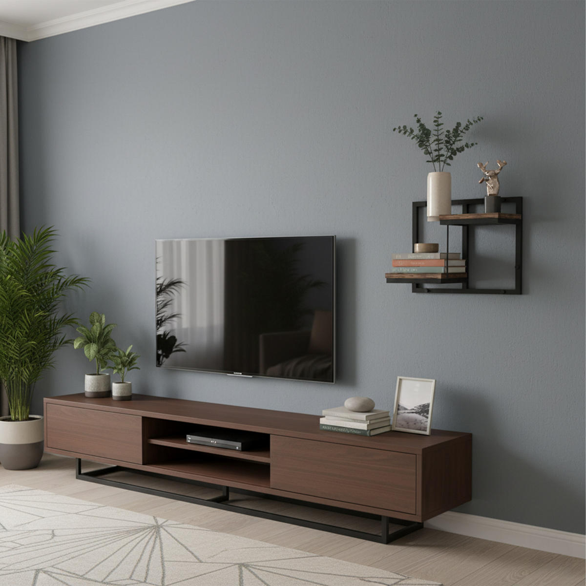 WANDREGAL - Multicolor, Holzwerkstoff/Metall (32.5/29/19cm) - Relaxdays