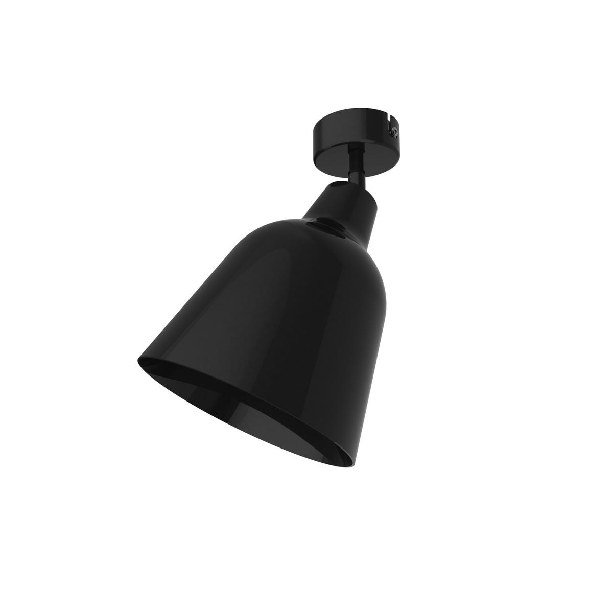 DECKENLEUCHTE - Schwarz Hochglanz, Metall (16/16/21cm) - Lumicom