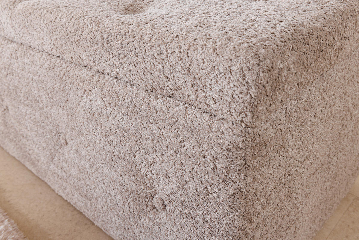 SITZBANK EXTRAVAGANCIA Bouclé Greige 140 cm - Greige, Textil (140/40/40cm) - riess-ambiente