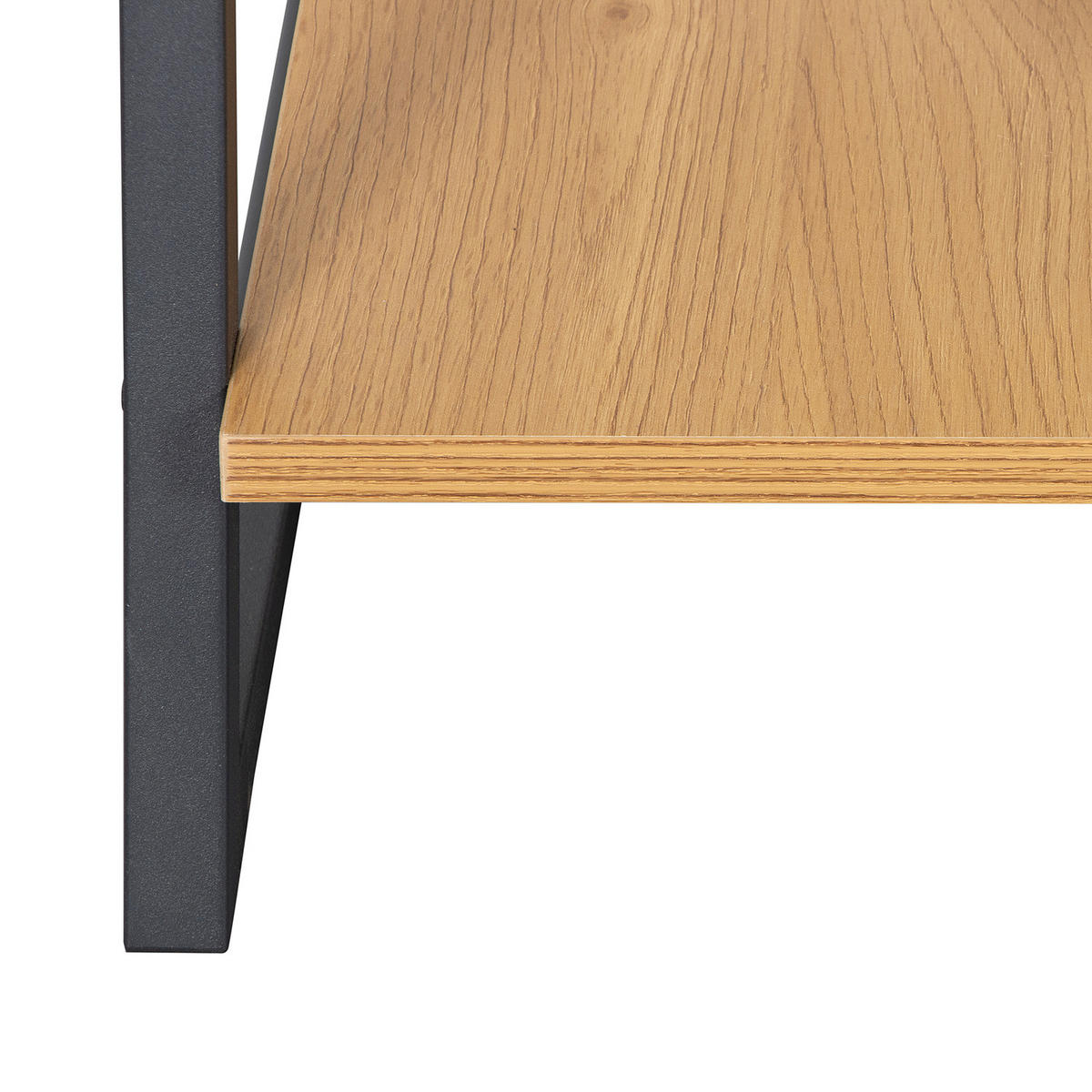 SCHREIBTISCH - Eiche Dekor - Eichefarben/Schwarz, Holzwerkstoff/Metall (50/105/117cm) - home24