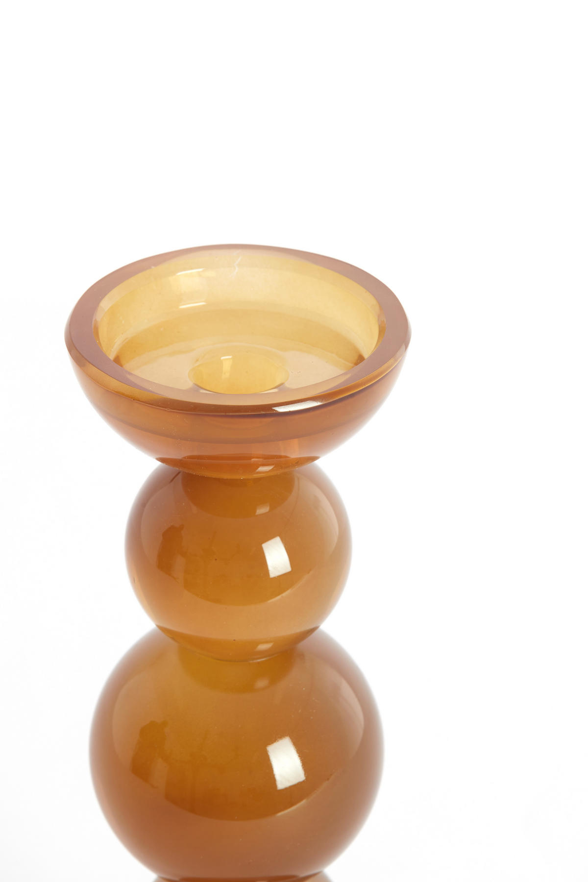 KERZENHALTER Itinga Braun 10/10/26.5 cm - Braun, Glas (10/26.5/10cm) - Light & Living