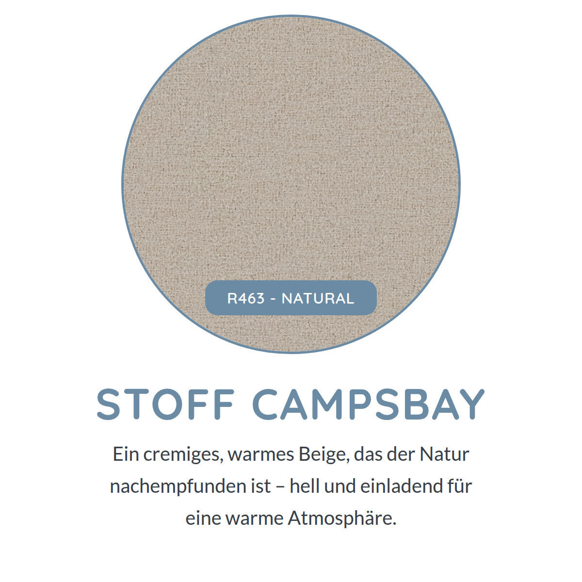 2,5-SITZER Vaasa Flachgewebe Beige klappb. Kopfstützen 198/100/81 cm - Naturfarben, Kunststoff/Textil (198/81/70cm) - foamnova