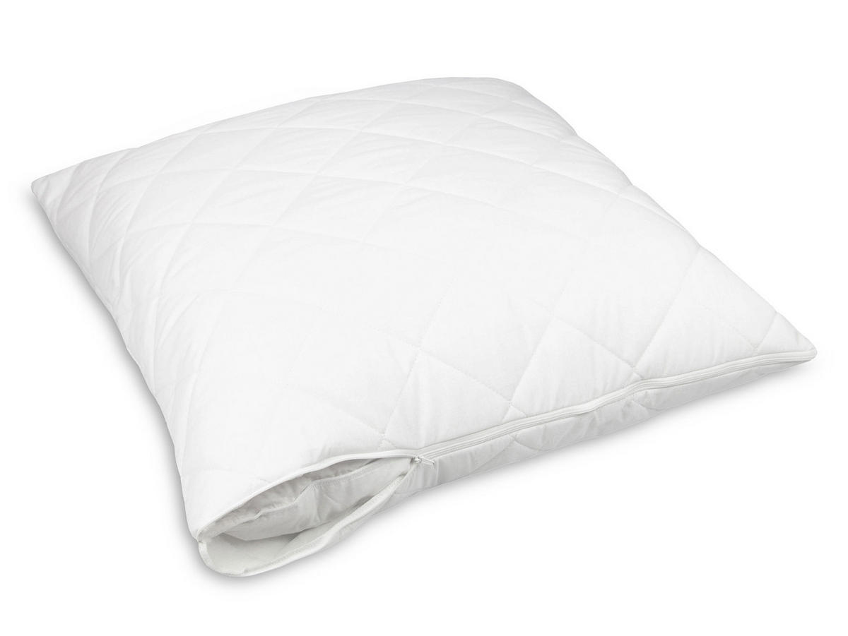 KISSENBEZUG, 80x80 cm, 50% Polyester, 50% Baumwolle, Weiß - Weiß, Textil (80/80cm) - Zollner