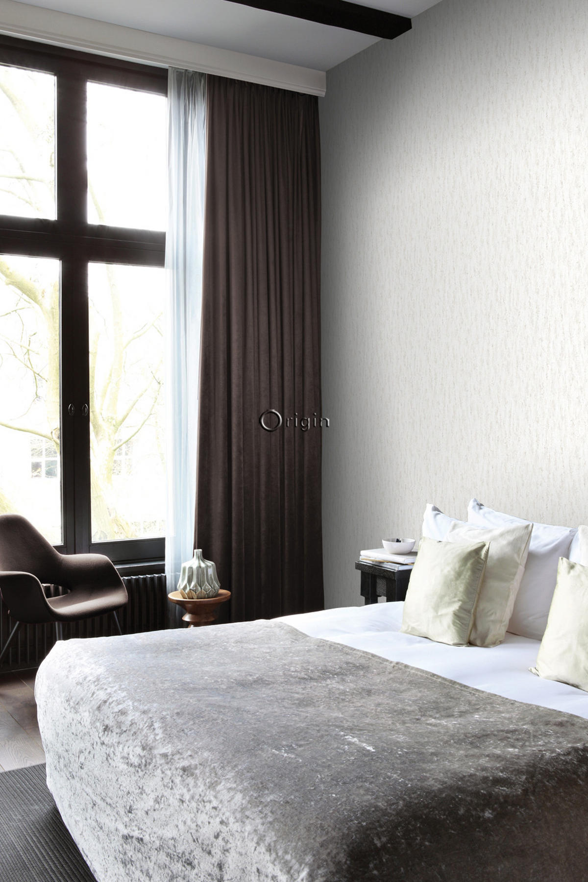 TAPETE Stein-Optik 53 cm x 10.05 m - Weiß, Papier (53/1000cm) - Origin Wallcoverings
