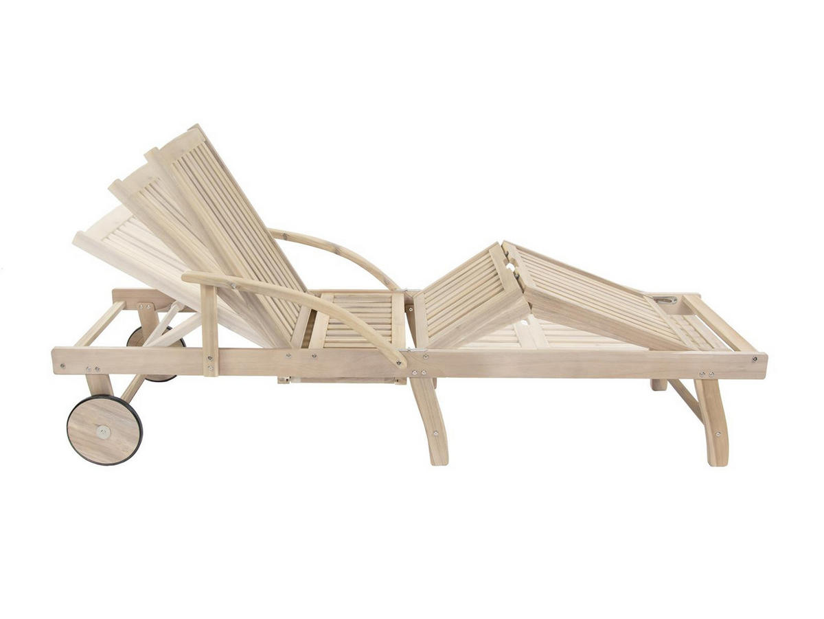 SONNENLIEGE St. Tropez Akazienholz FSC 100 - Braun, Holz (80/175/120cm) - Green Spirit