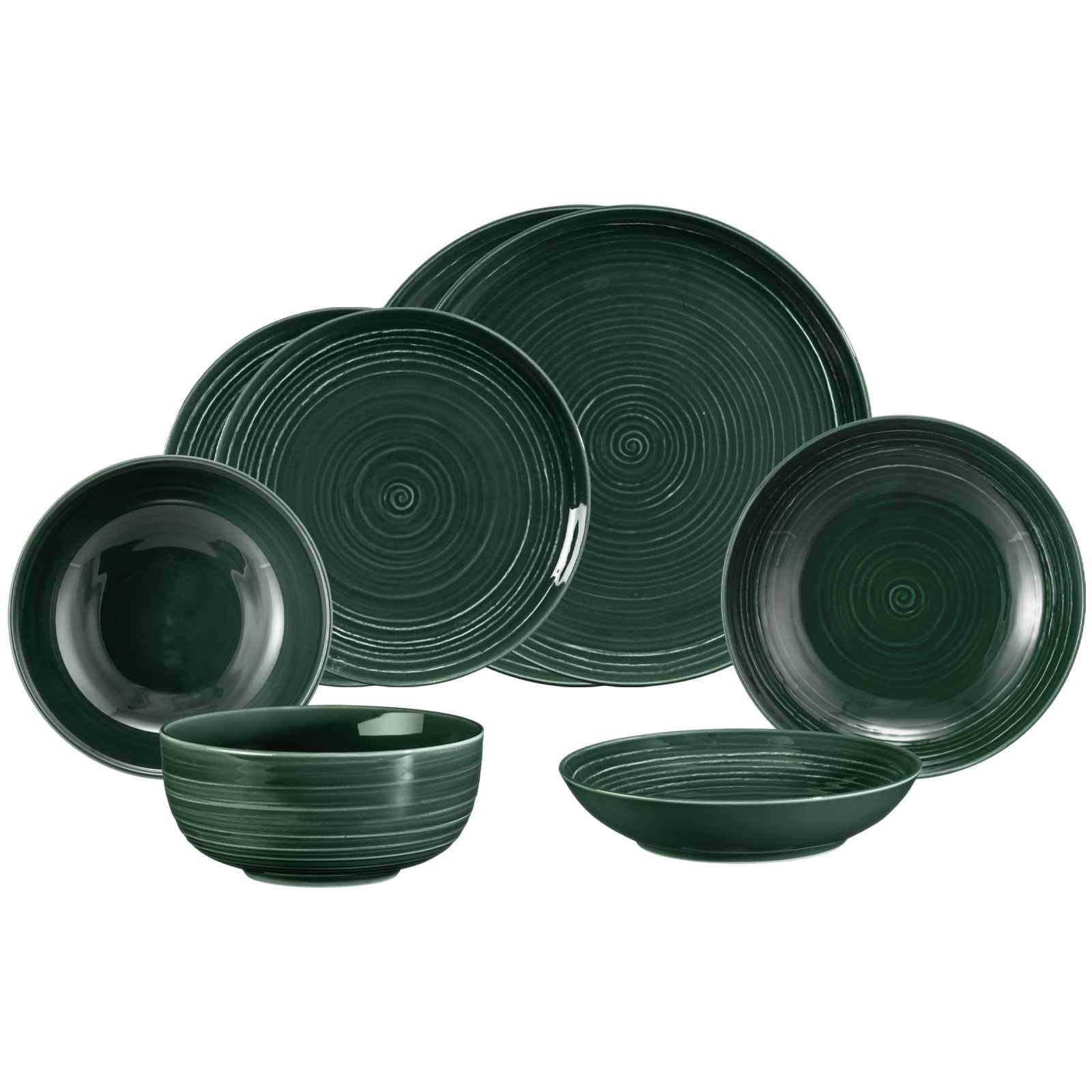 EINSTEIGER-SET Terra Moosgrün 8er Set - Grün, Keramik (1/1/1cm) - Seltmann Weiden