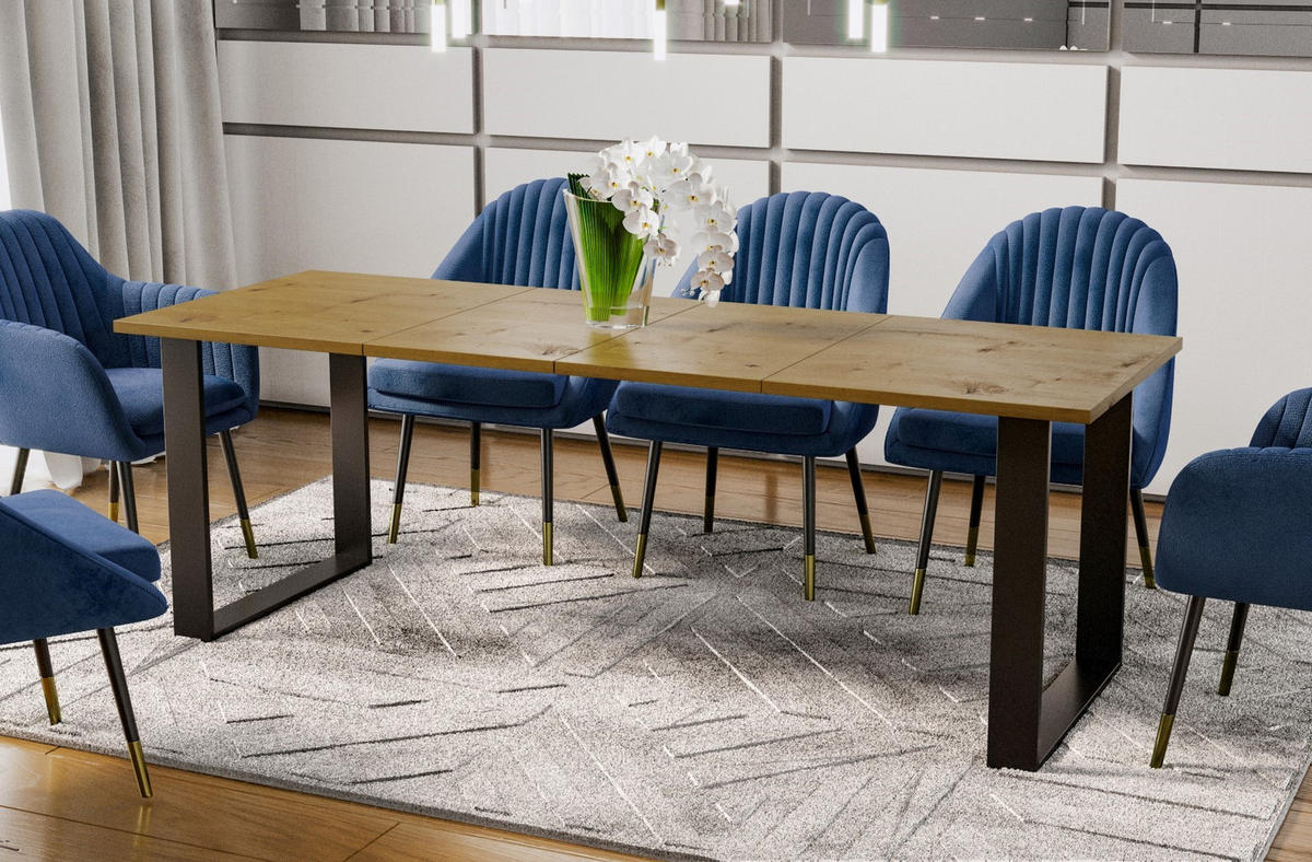 ESSTISCH Cora ausziehbar bis 210 cm - Eiche Artisan, Holzwerkstoff (130/80/76cm) - Endo-Moebel
