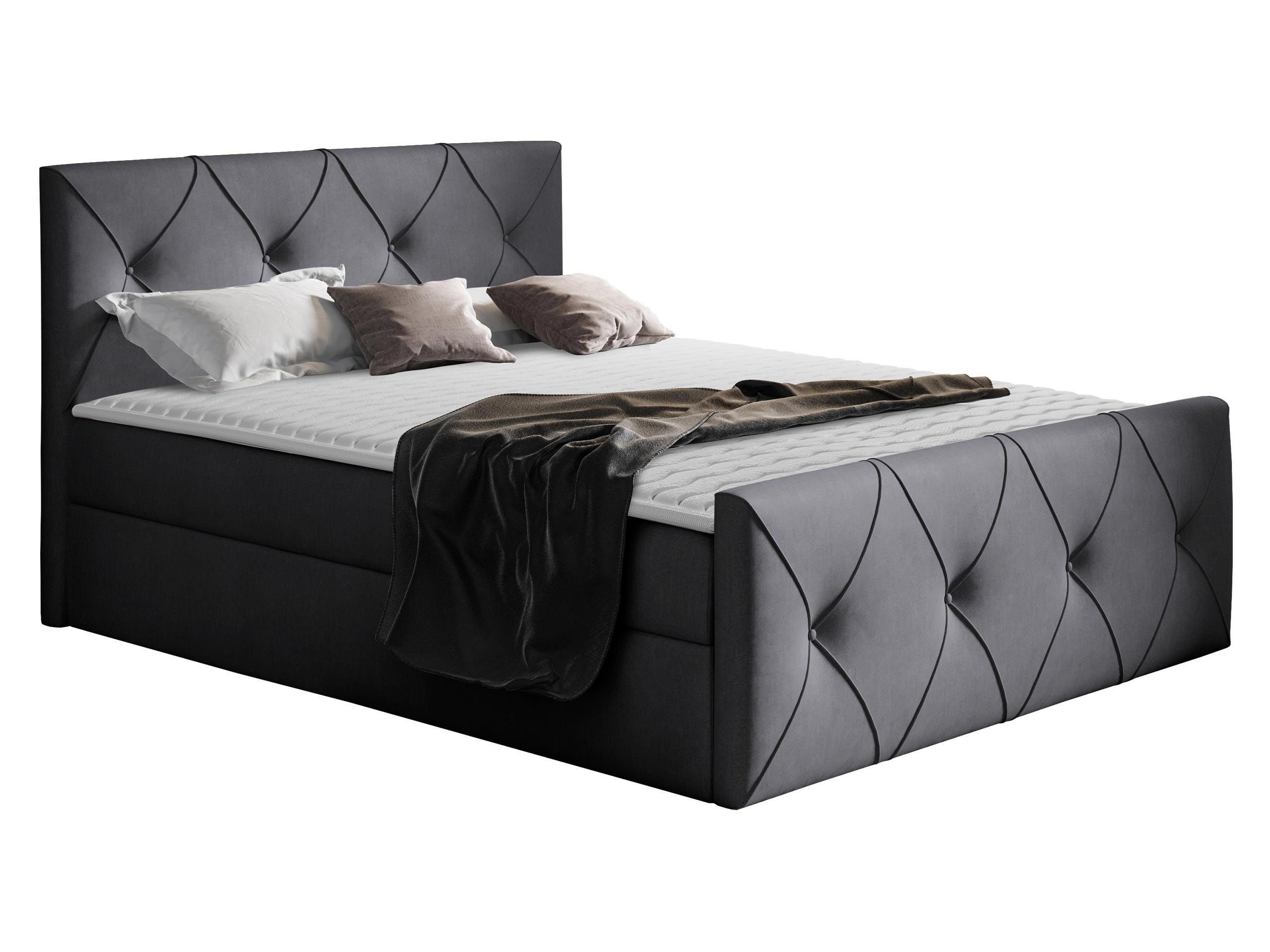 BOXBETT Crystal Lux - Graphitfarben, Holz (160/200cm) - MIRJAN24
