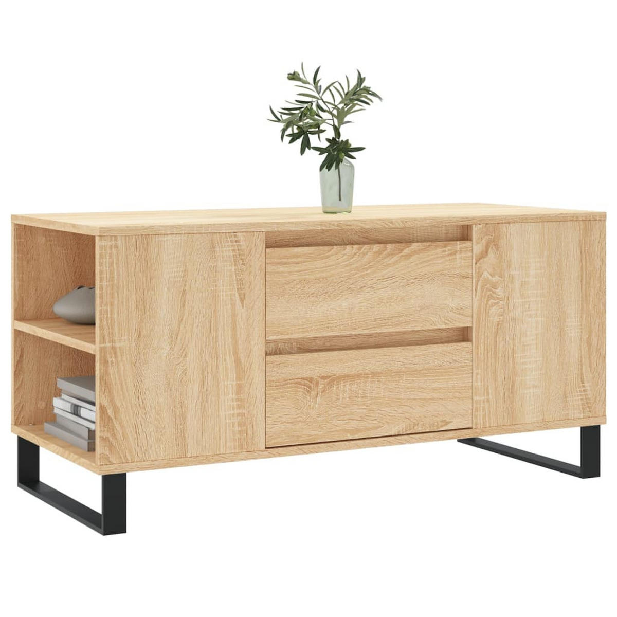 COUCHTISCH Sonoma-Eiche 102x44,5x50 cm Holzwerkstoff - Braun, Holzwerkstoff (102/44.5/50cm) - furnicato