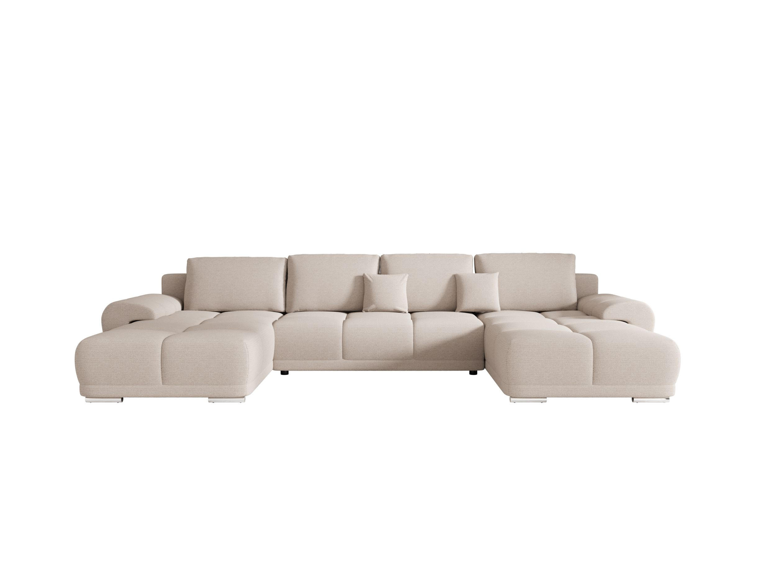 ECKSOFA BEGA U Links ARAGON 03 mit Schlaffunktion - Beige, Textil (372/87/185cm) - Bedante