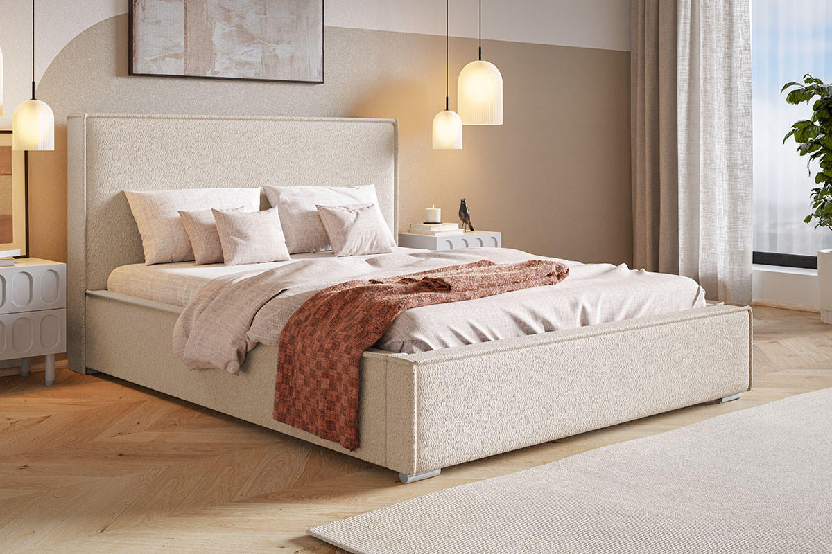 BETT Beige BEN 8 Mit Bettkasten 180x200 cm - Beige, Textil (180/200cm) - Sepro Meble