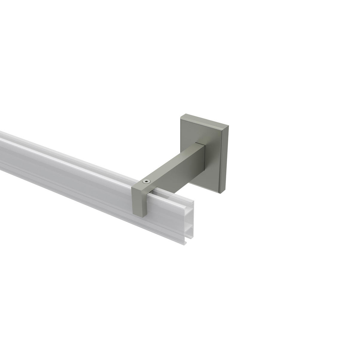 TRÄGER FÜR GARDINENSTANGEN INNENLAUF 14x35 mm, Smartline 1-läufig, Edelstahl-Optik - Edelstahlfarben, Metall (10/6.5/4.5cm) - INTERDECO