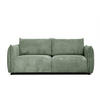 SOFA TAUER 3-Sitzer, mintgrün - Schwarz/Mintgrün, Holzwerkstoff/Kunststoff (112/84/206cm) - Courtois Laville