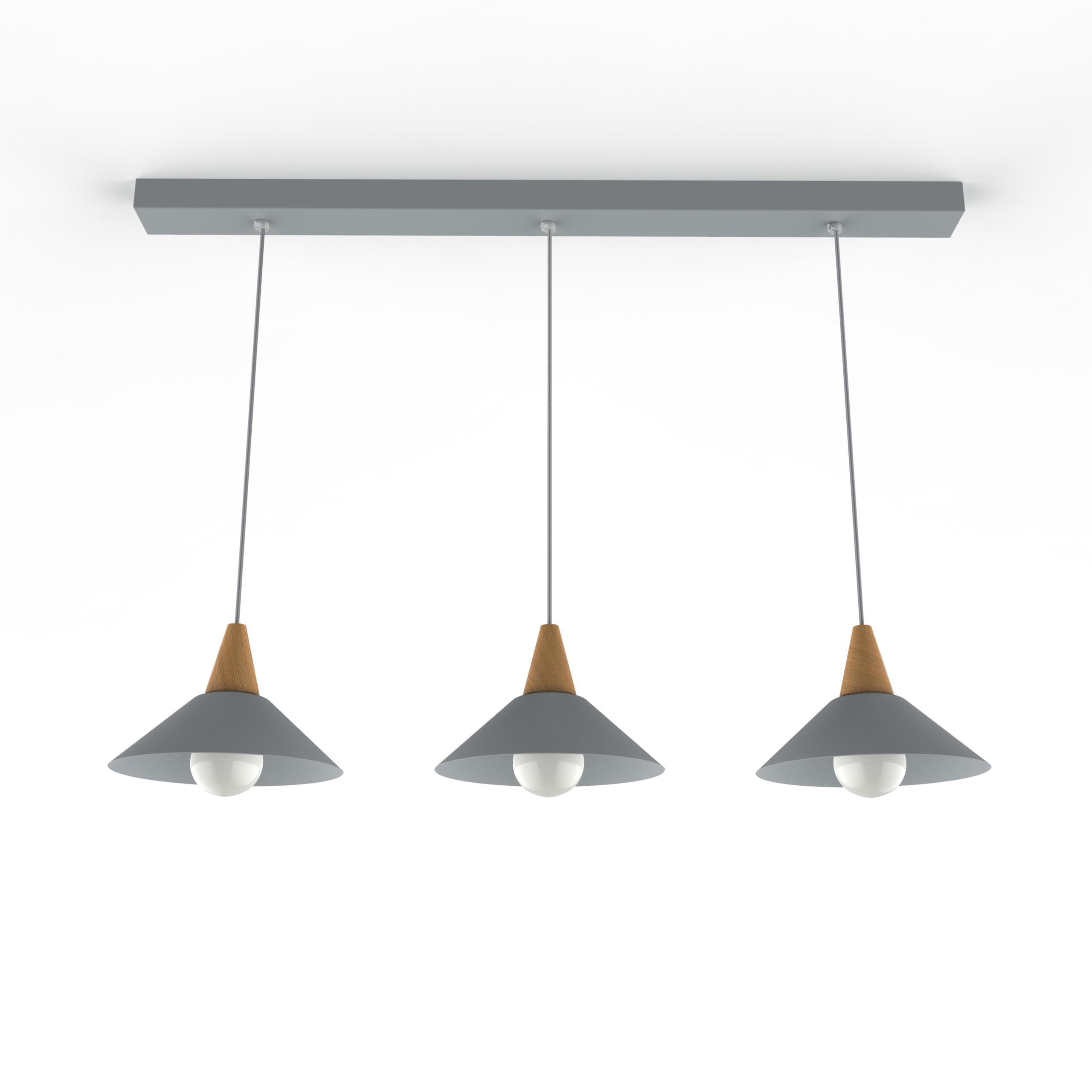 HÄNGELEUCHTE - Grau, Metall (25/100/16cm) - Lumicom