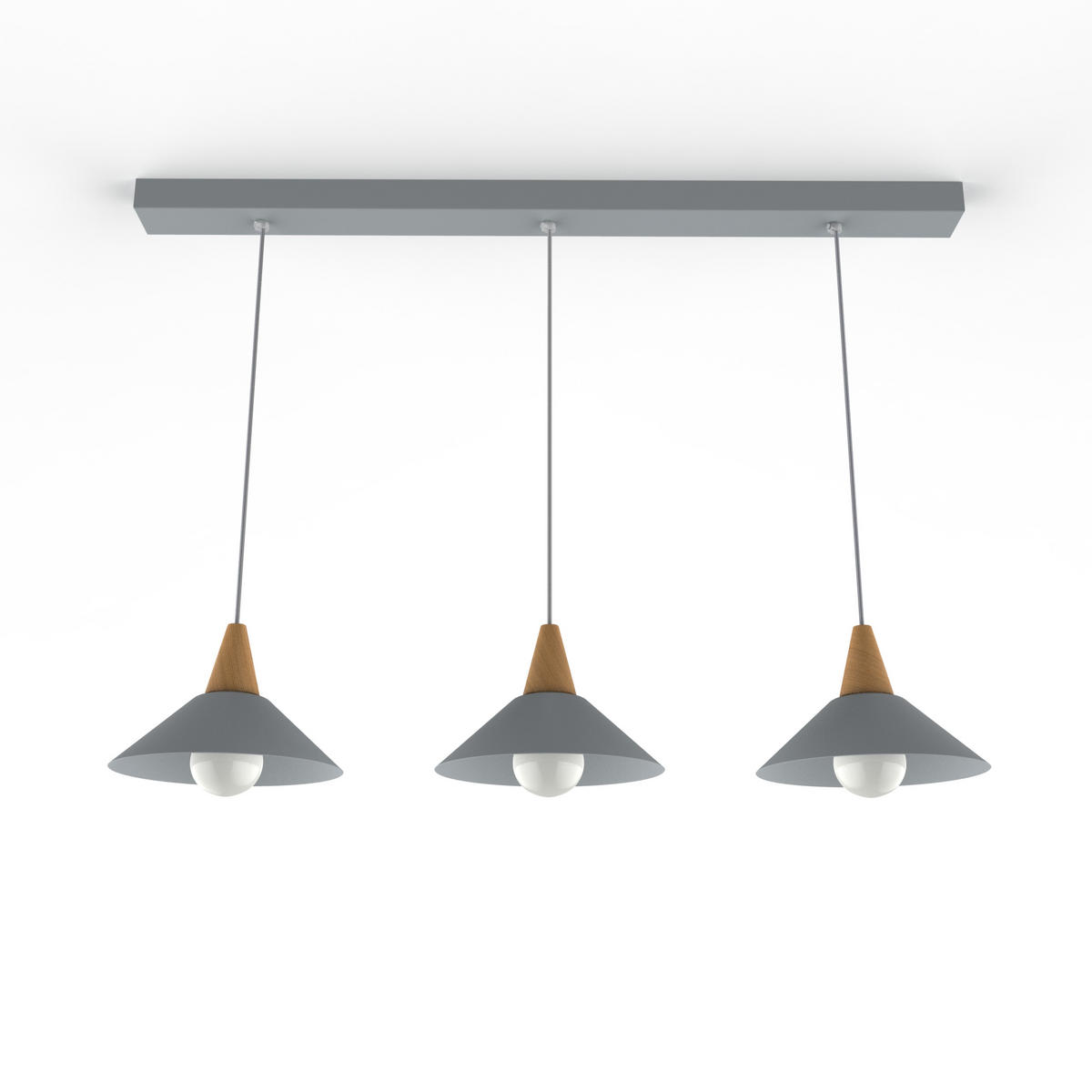 HÄNGELEUCHTE - Grau, Metall (25/100/16cm) - Lumicom