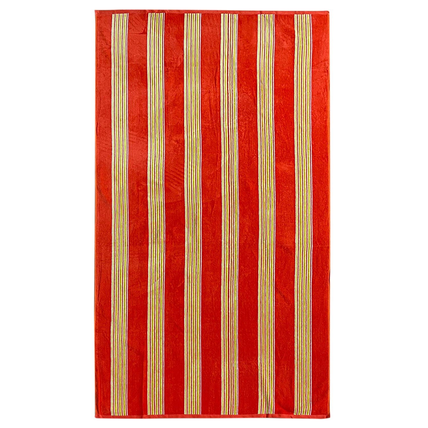 STRANDTUCH Frottee Velours Jacquard Milonga Orange 90x170 400g/m² - Orange, Textil (90/170cm) - LE COMPTOIR DE LA PLAGE