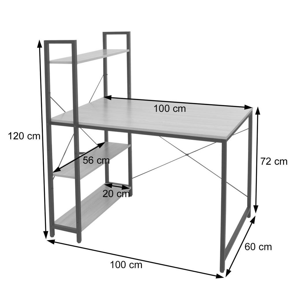 Thumbnail - MCW Schreibtisch, Beige, Holzwerkstoff, 100x120x60 cm, Arbeitszimmer, Schreibtische, Schreibtischkombination