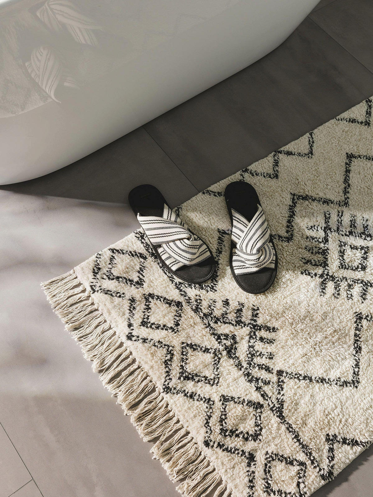 BADEMATTE Naomi Cream 50x80 cm - Creme, Textil (50/80cm) - benuta Nest