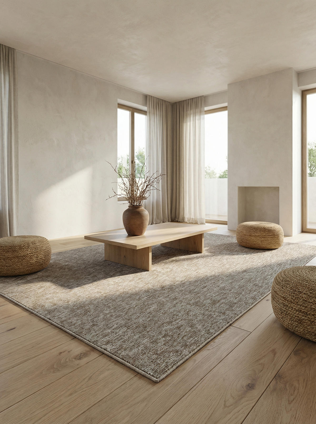KURZFLORTEPPICH AMMER, einfarbig, Beige, 160 x 230 cm - Beige, Textil (230/160cm) - KADIMA DESIGN