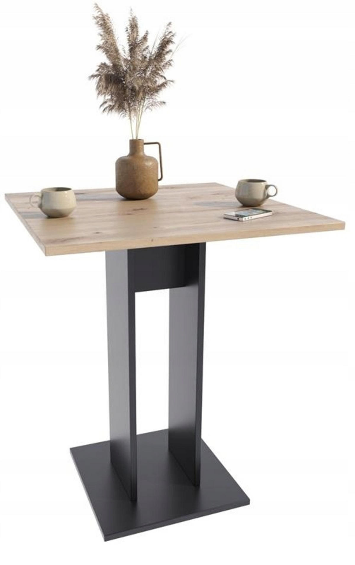 COUCHTISCH JULA Artisan Eiche-Schwarz 70/70/73,6 cm - Multicolor, Holzwerkstoff (70/70/73.6cm) - Matkam Möbel