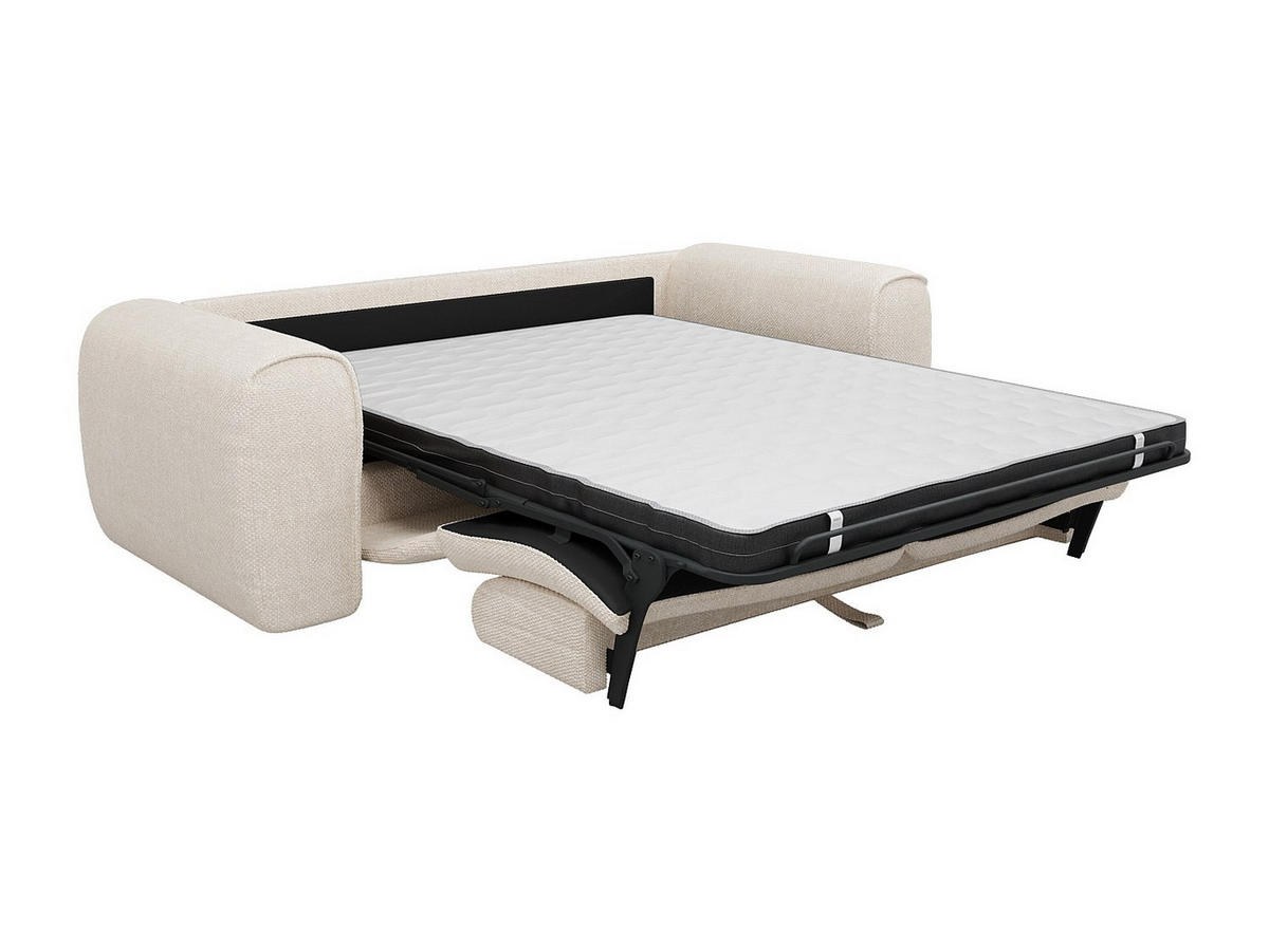 SCHLAFSOFA - 3 Personen - stoff - beige Pognia - Beige, Textil (216/73/100cm) - Vente-Unique