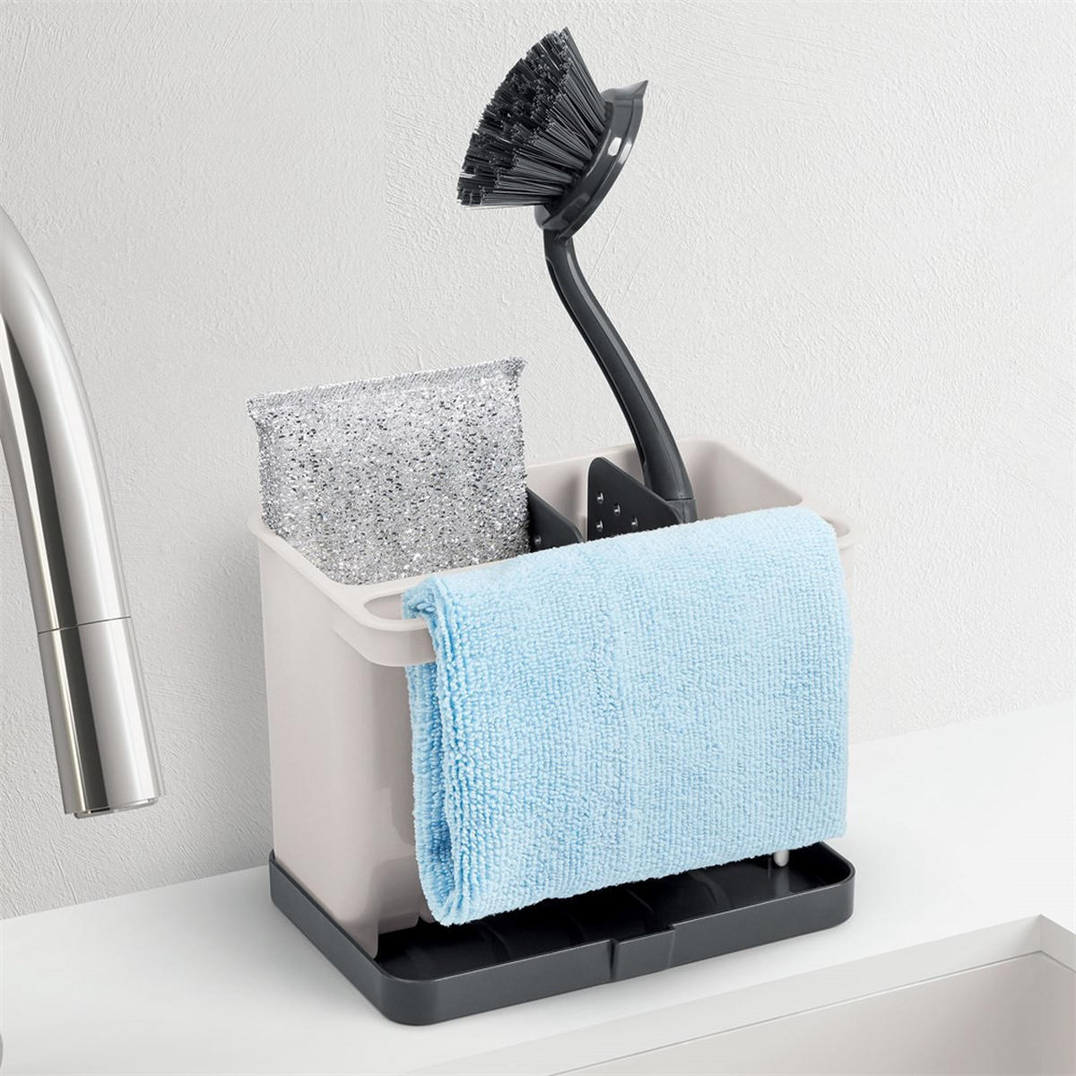 SPÜLENORGANIZER Weiß 16/11/16 cm RA2117 - Weiß, Kunststoff (11/16/16cm) - Rayen 