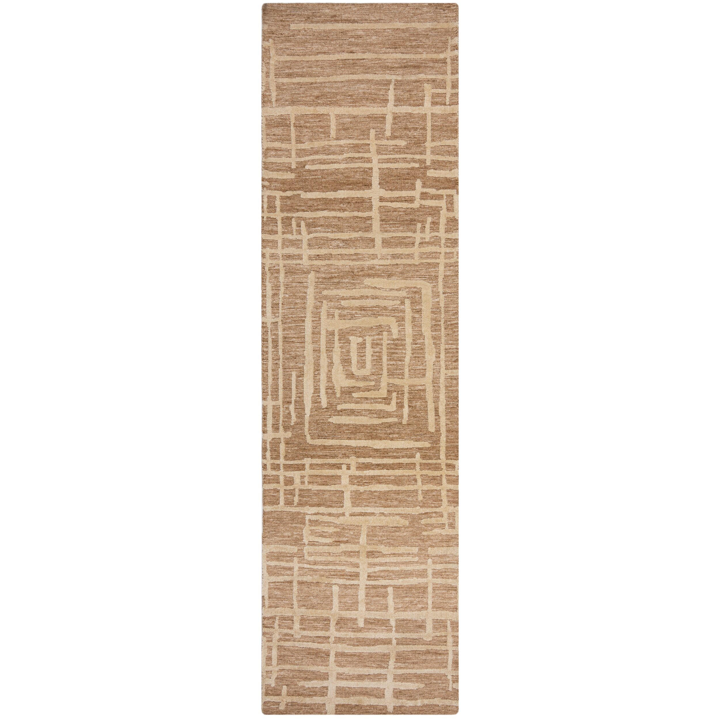 TEPPICH ARLEN, geometrisch, Senfgelb, 80 x 300 cm - Goldfarben, Textil (80/300cm) - KADIMA DESIGN