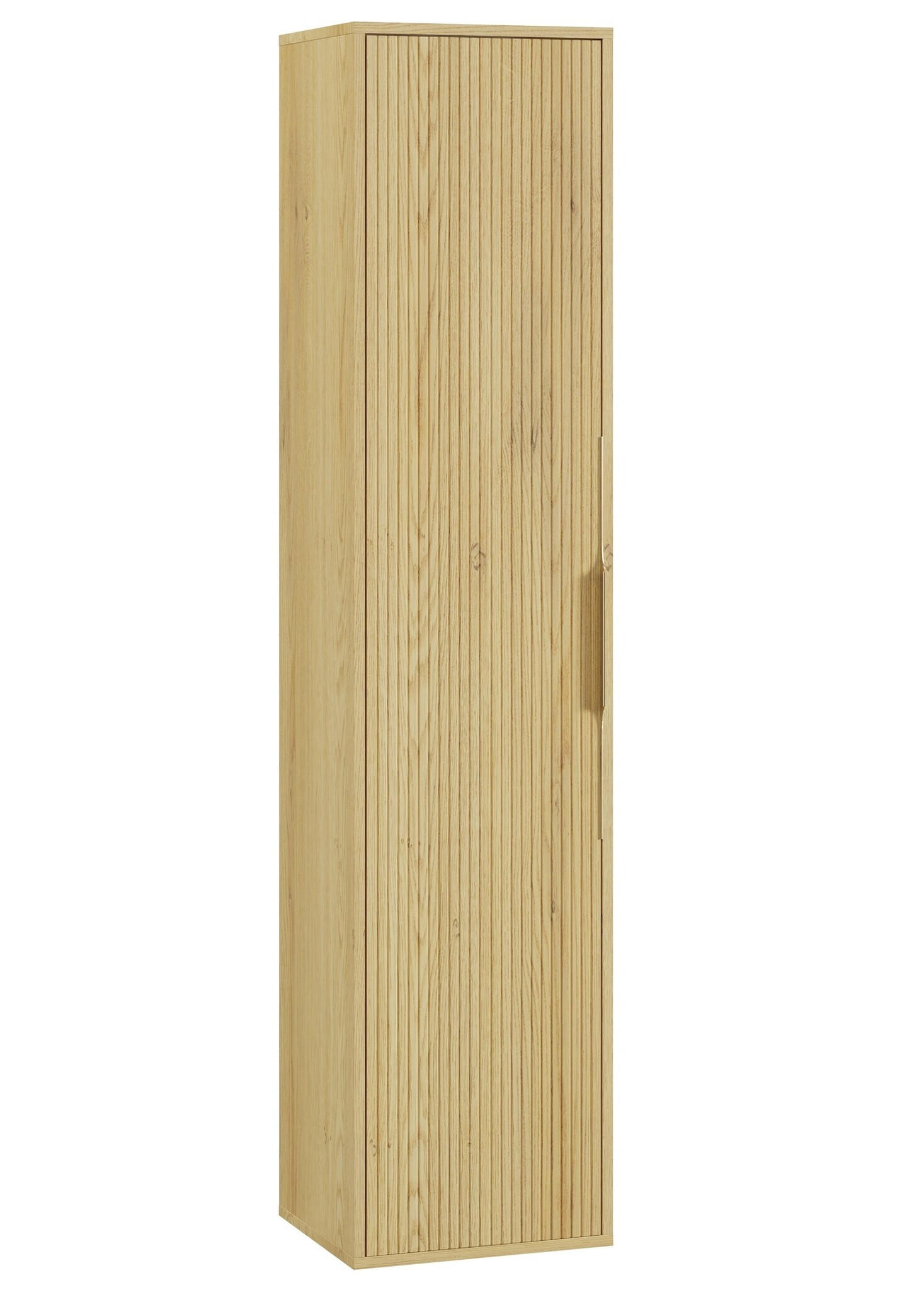 BADEZIMMERSCHRANK Rimini mit 1 Tür Eiche - 38 x 33 x 170 cm - Eichefarben, Holz (33/170/38cm) - Badplaats