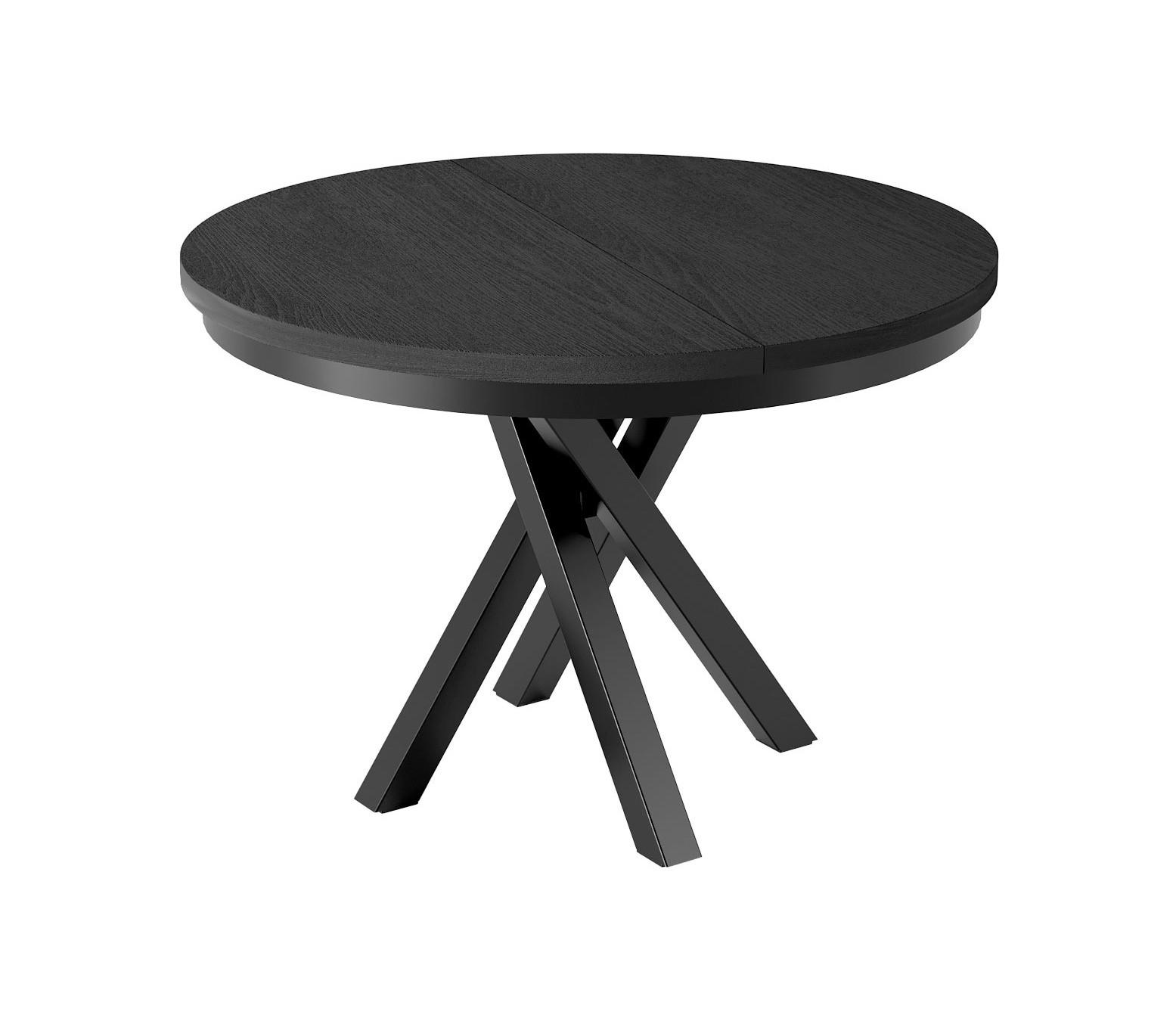 ESSTISCH Malumi MM-12 Schwarz Paintflow - Schwarz, Holzwerkstoff (100/100/75cm)