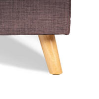 MÖBELFÜSSE Holz DEDO - 15 x 5,5 cm 4er Set - Schwarz, Metall (15/13/5.5cm) - Home Deluxe