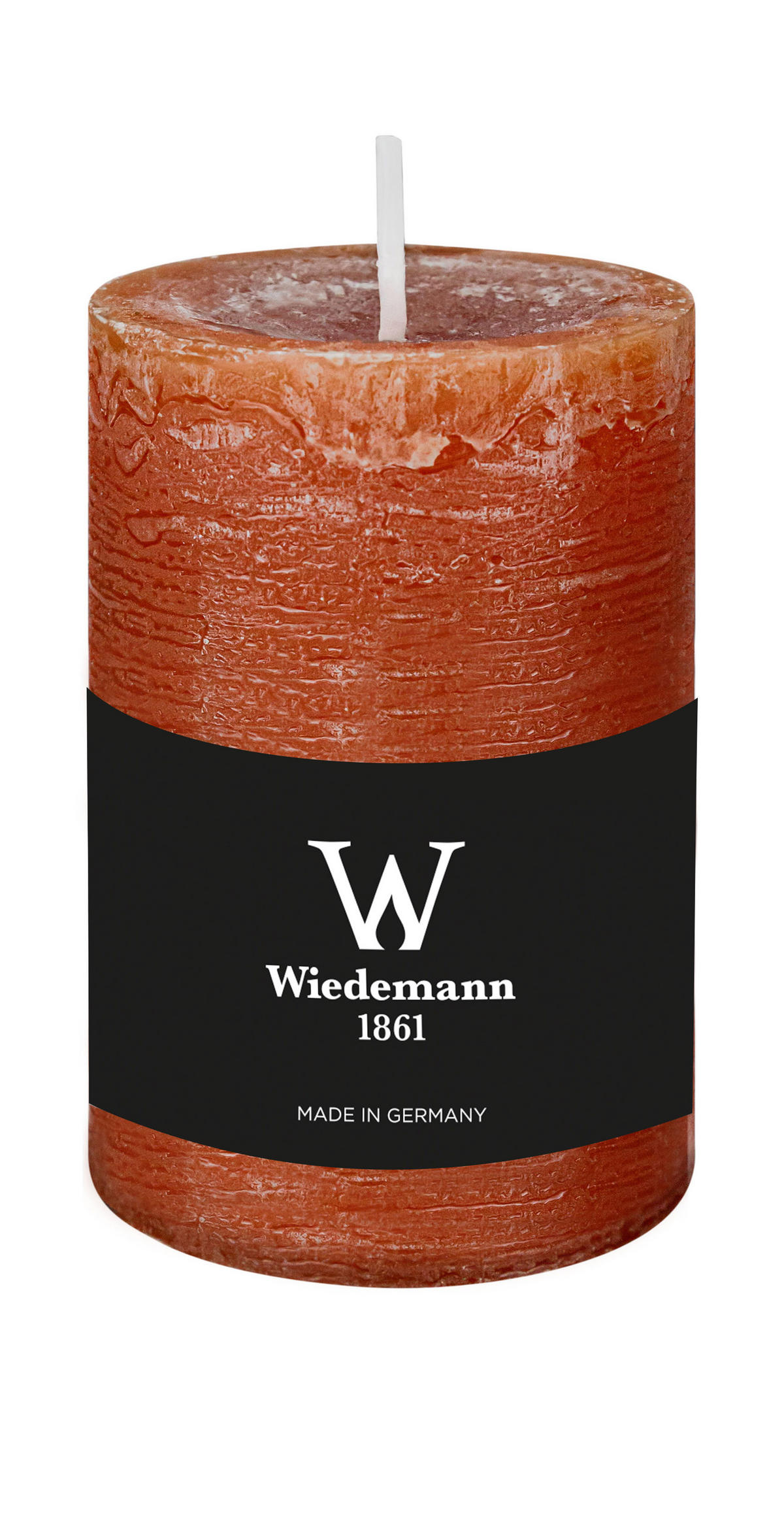 STUMPENKERZE Rustik Marble Style Dukat 100 x Ø 68 mm, 1 Stück - Terracotta, Paraffin (7/10cm) - Wiedemann Kerzen