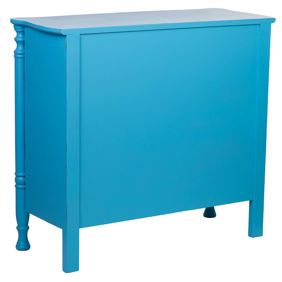 KOMMODE aus lackiertem Holz mit 4 Schubladen 100x40x90 cm - Blau, Holz (100/90/40cm) - Wanderlust