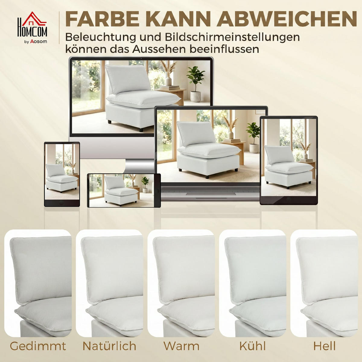 AKZENTSTUHL DE-06597 Moderner Leathaire-Stuhl, dicke Polster Grau - Grau, Holz/Textil (74/78/85cm) - ComfortXL