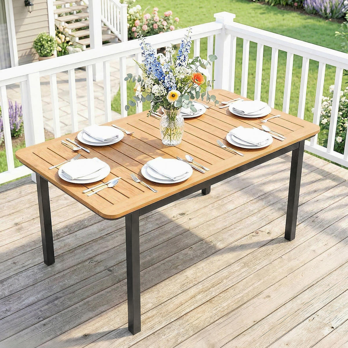 GARTENTISCH,BRAUN,1 Stück - Braun, Metall (127/70/75cm) - GiPP