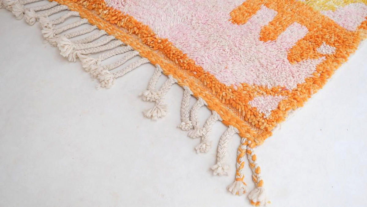 BERBERTEPPICH aus Marokko aus reiner Wolle 250x 350 cm - Orange, Naturmaterialien (250/350cm) - AFK Living