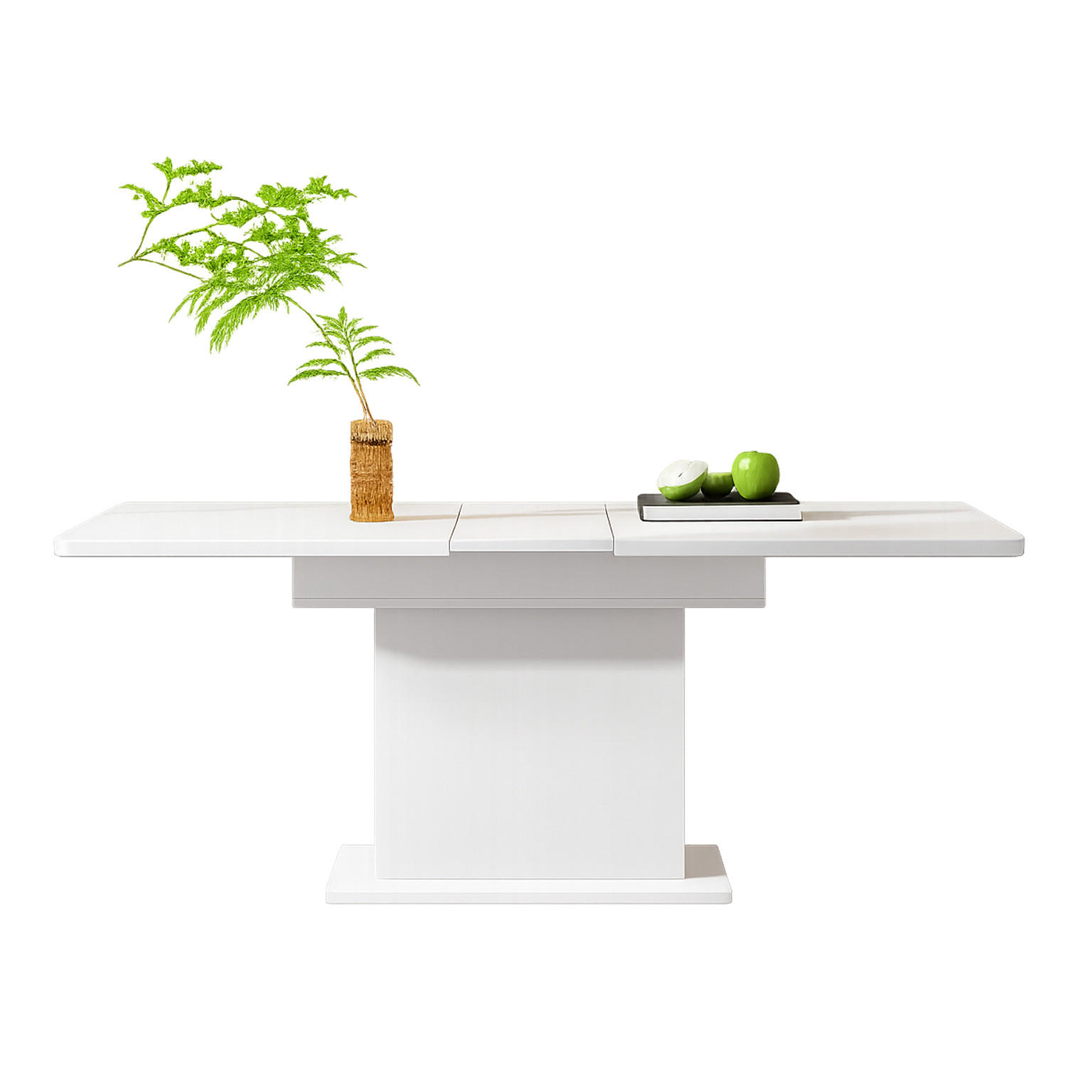 ESSTISCH Erweiterbar Weiß - Weiß, Holz (130/70/75cm) - Urban Meuble